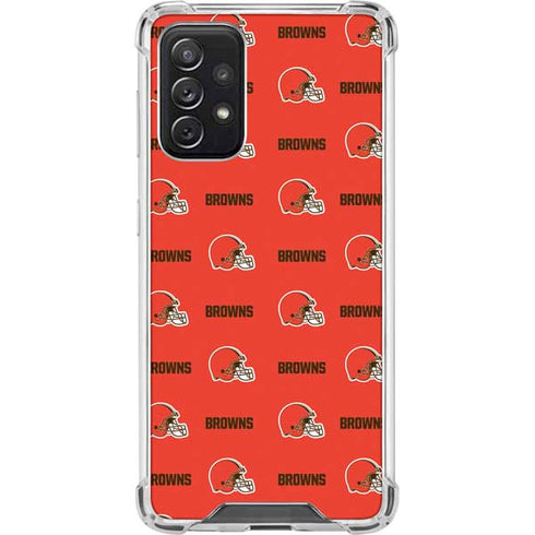 NFL Cleveland Browns Blitz Series Galaxy A72 5G Clear Case